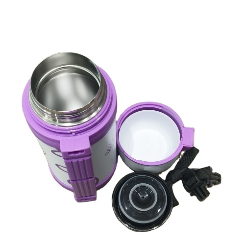 Custom Logo Love Heart Vacuum Insulated Thermos Flask | Food Grade Stainless Steel Camping Travel Bottle Carry Handle Rope