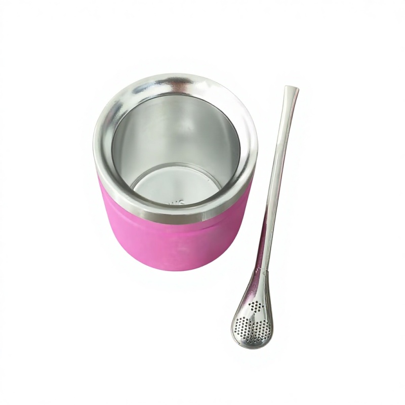 304 Stainless Steel Customized Double Wall Vacuum Insulated Camping Tea Coffee Cup Beer Mug Spoon Straw Eco-Friendly Wide Mouth