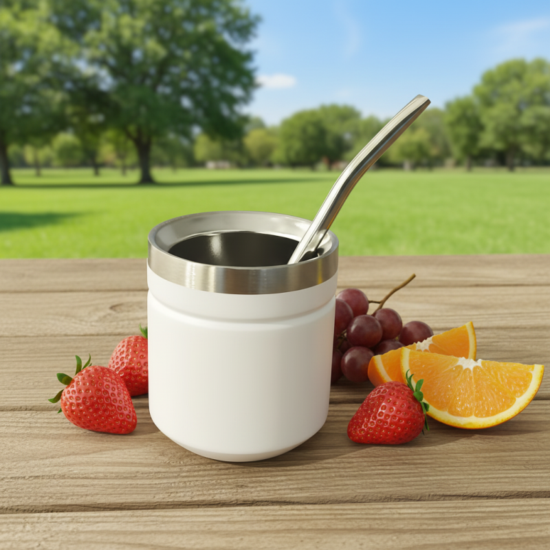 304 Stainless Steel Customized Double Wall Vacuum Insulated Camping Tea Coffee Cup Beer Mug Spoon Straw Eco-Friendly Wide Mouth