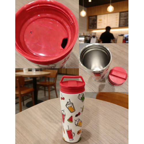 Colorful Cartoon Art Insulated Travel Cup with Leak-Resistant Design and Comfort Grip for Everyday Use