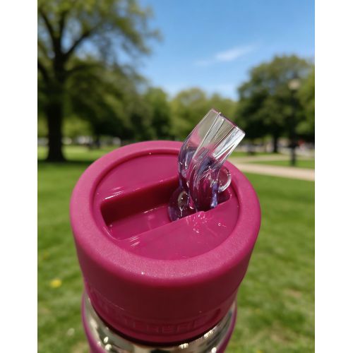 Wholesale 500/750ml/1000ml Outdoor Portable Stainless Steel Vacuum Cup Metal Wide Mouth Direct Drinking With Straw Lid