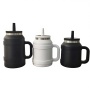 Custom LOGO  Big Capacity Double Wall Stainless Steel Vacuum Hot and Cold Drink Bottle With Handle and Straw