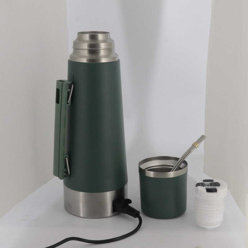 2025 SHUANGLI Nova Chegada Mais Quente Logotipo Personalizado Gravado Atacado Garrafa Térmica Elétrica Aquecida de 1200ml em Aço Inoxidável com Parede Dupla