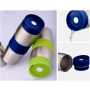High Quality Classic Curve Design Press Cover Silicone Ring Non-Slip 304 Stainless Steel Vacuum Flask Auto Car Cup