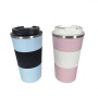 Insulated Travel Thermal Coffee Mug Reusable 500ml Stainless Steel Tumbler with Powder Coated Lid Vacuum Bottle Type
