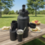 Neue, großvolumige, vakuumisolierte Sport-Trinkflasche aus Edelstahl 304 mit praktischem Griff für die Fahrzeugmontage im Freien
