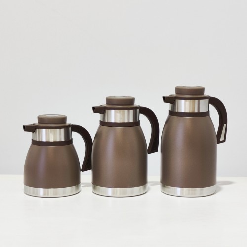 Classic Chocolate Food Grade Durable Double Wall Stainless Steel Insulated Kettle Carafe Coffee Pot Coffee Flask
