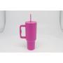 40 oz Double-Wall Stainless Steel Vacuum Insulated Travel Tumbler Water Cup with Handle Lids and Straw for Car Use