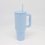 40 oz Double-Wall Stainless Steel Vacuum Insulated Travel Tumbler Water Cup with Handle Lids and Straw for Car Use