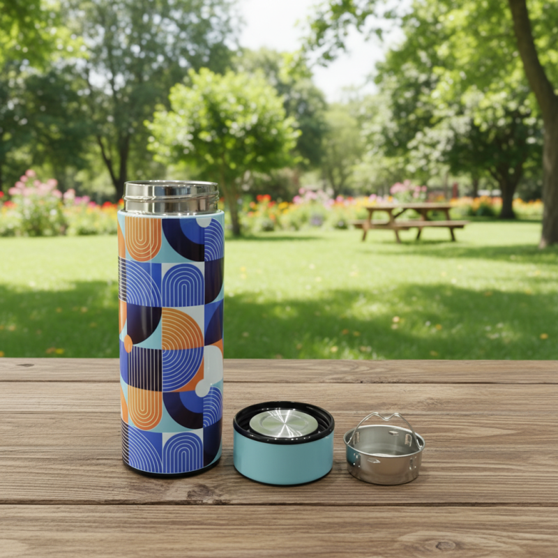 304 Stainless Steel Double Wall Vacuum Insulated Classic Light Back to School Geometric Pattern Multi-size Travel Tumbler