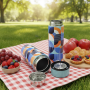 304 Stainless Steel Double Wall Vacuum Insulated Classic Light Back to School Geometric Pattern Multi-size Travel Tumbler