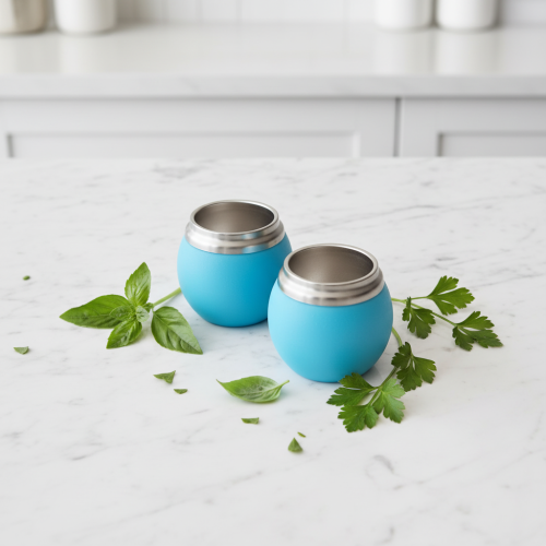 Wholesale 120ML 210ML Argentine Yerba Mate Tea Cup with Spoon Vacuum Insulated Stainless Steel Double Wall Party Mate Gourd Cups