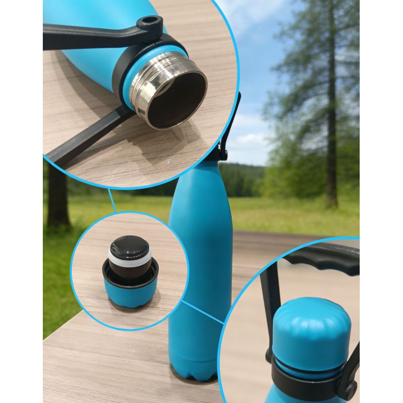 Outdoor Sports Stainless Steel Water Bottle 304 Vacuum Insulated 500ml/750ml Capacity 12-24 Hours Thermal Performance Leak-Proof