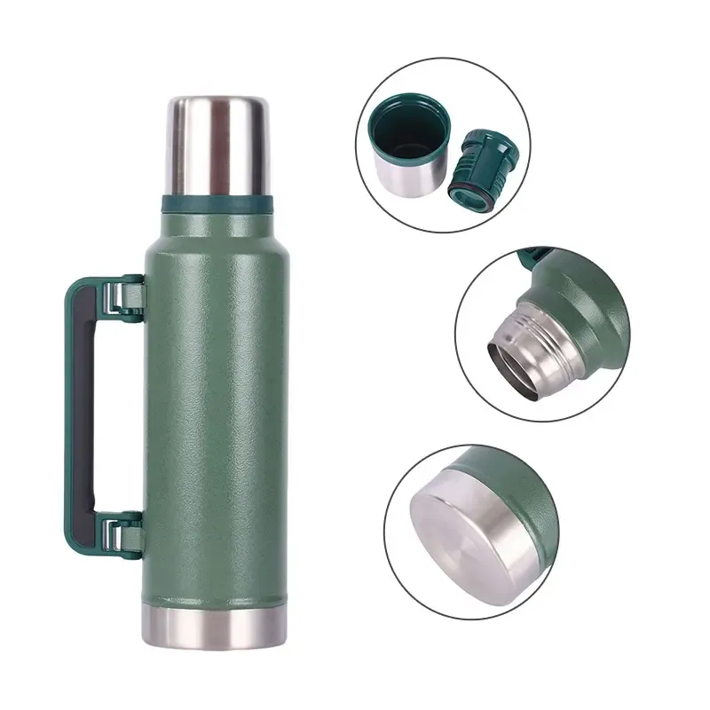 2025 Popular Manufacturer Portable Custom Capacity Large Stainless Steel Thermos Vacuum Flask Bottle Insulated Travel Pot