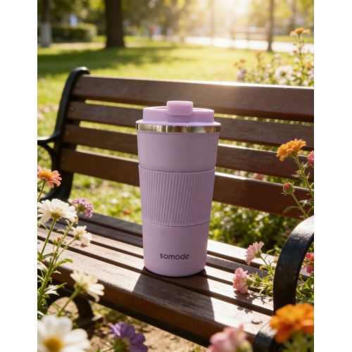 Stylish Double Wall Eco-friendly Stainless Steel Thermos Coffee Cup with Silicone Sleeve for Daily Use, Office and Outdoor