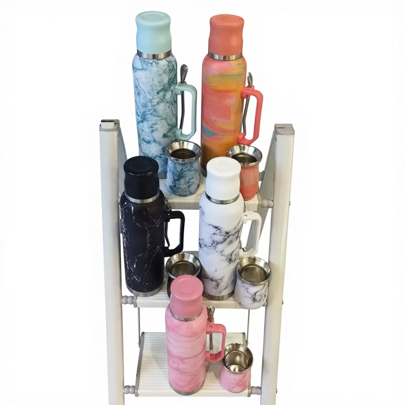 Classic Stainless Steel Double Wall Vacuum Flask Set BPA Free Leak-Proof 12-24 Hours Thermal Insulation Camping Outdoor Use