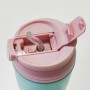 Umweltfreundlicher, individuell gestaltbarer Becher mit Logo, farbenfrohe, nachhaltige Thermobecher mit Silikondeckel