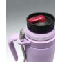 Vacuum Insulated Stainless Steel Bullet Shape Water Bottle with Portable Handle and Detachable Cup for Travel Camping and Daily