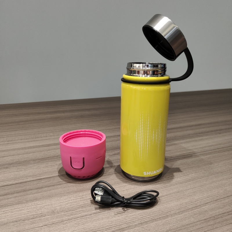 新デザイン 500ml ステンレス製真空断熱魔法瓶 スマートスピーカー搭載 ミュージックウォーターボトル