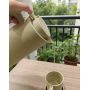 高品質の非アスベストガラス製二重構造保温カラフェ（温かい飲み物にも冷たい飲み物にも対応）