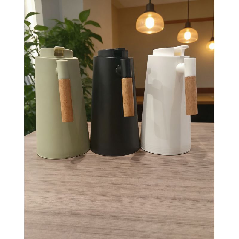 高品質の非アスベストガラス製二重構造保温カラフェ（温かい飲み物にも冷たい飲み物にも対応）