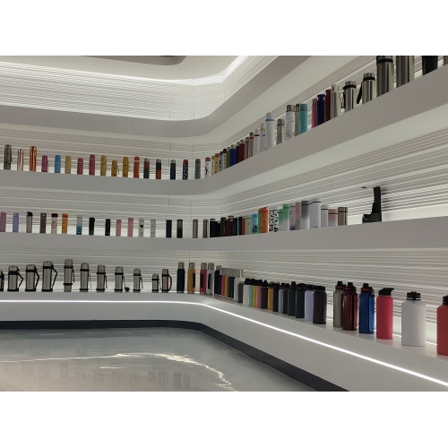 Glitter Powder Coated Colorful Double Wall Vacuum Insulated Travel Stainless Steel Sport Water Bottle with Handle
