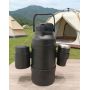 Insulated Thermos with Dual Drinking Options Large Capacity Travel Flask with Detachable Cups for Daily Use Adventures