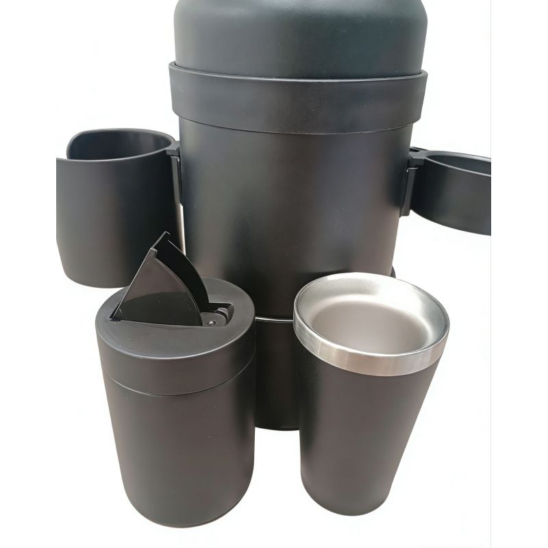 Insulated Thermos with Dual Drinking Options Large Capacity Travel Flask with Detachable Cups for Daily Use Adventures