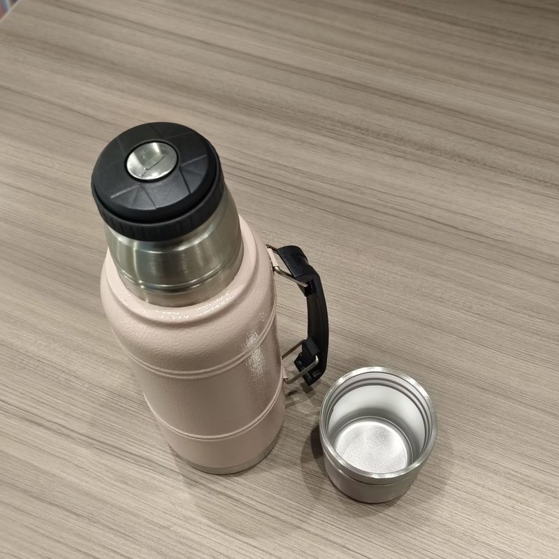 Custom 1000ml Classic Stainless Steel Vacuum Insulated Wide Mouth Camping Travel Large Capacity Leak-Proof BPA Free 12-24 Hours