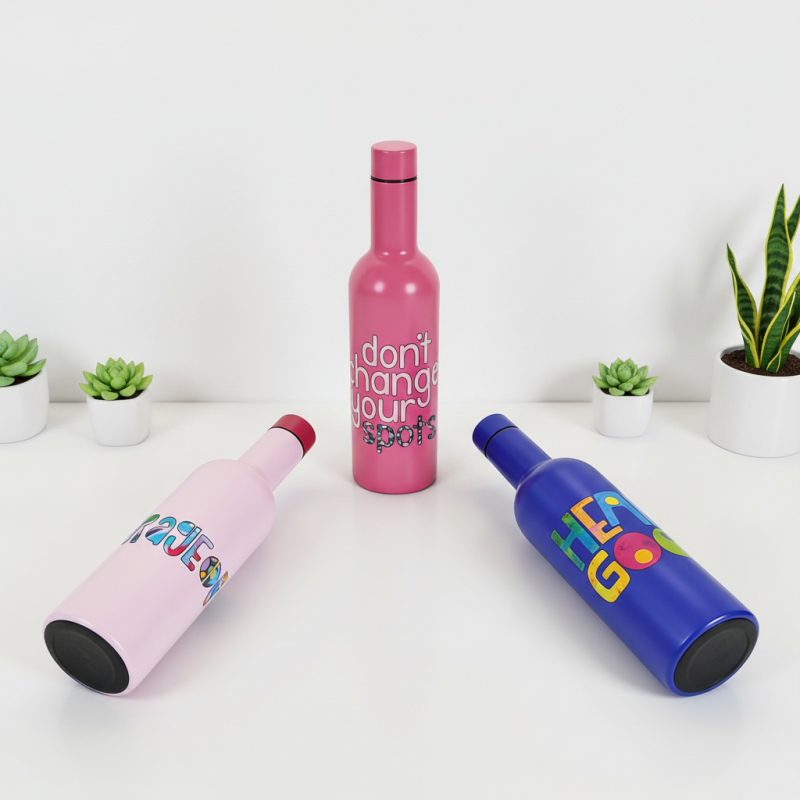 2026년 인기 상품 프로모션! 고품질 750ml 이중벽 진공 단열 스테인리스 스틸 와인 보온병 (BPA Free, 파티용)