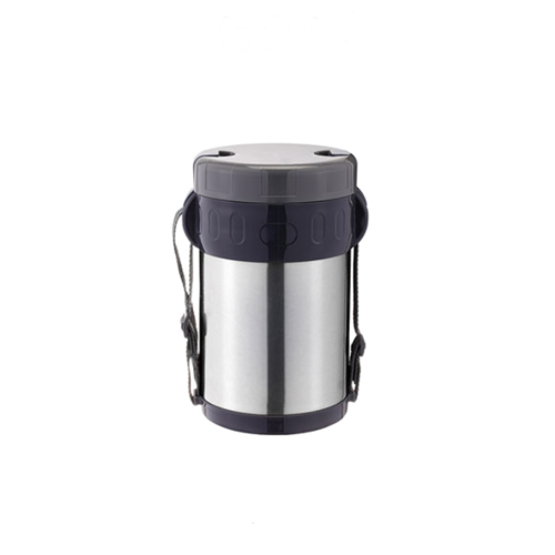 2L Stainless Steel Tiffin Bento Lunch Jar Hot Food Double Wall Insulated Vacuum Flask with Spoon Food Container