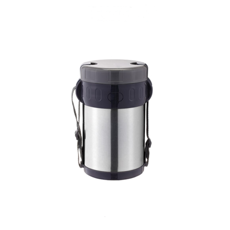 2L Stainless Steel Tiffin Bento Lunch Jar Hot Food Double Wall Insulated Vacuum Flask with Spoon Food Container