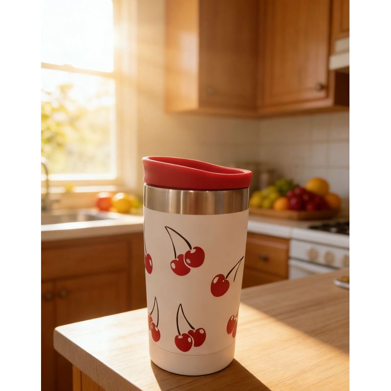 300ml or 240ml Double-Layer Stainless Steel Coffee Mug Cute  Pattern Leak-Proof Portable Travel Cup for Daily Office Outdoor Use