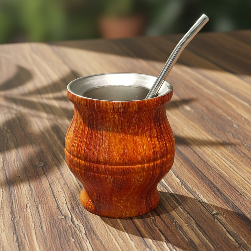 Maßgefertigtes Großhandels-Set aus doppelwandigem Edelstahl 304 für Yerba Mate, Bombilla-Strohhalm, argentinischer Mate-Becher, traditioneller Tee aus der Kalebasse, Camping