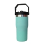20OZ Stainless Steel Metal Double Wall  Travel Vacuum Water Bottle Insulated Coffee Tumbler with Handle Lid Straw
