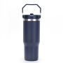 20OZ Stainless Steel Metal Double Wall  Travel Vacuum Water Bottle Insulated Coffee Tumbler with Handle Lid Straw