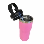 20OZ Stainless Steel Metal Double Wall  Travel Vacuum Water Bottle Insulated Coffee Tumbler with Handle Lid Straw