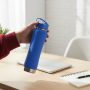 304 Stainless Steel Vacuum Flasks  350/750/1000ml Insulated Water Bottle with Elegant Curve, Rotating Straw Lid,