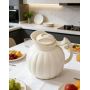 Pumpkin Shaped Thermal Coffee Carafe Large Capacity Insulated Pitcher With Curved Handle Perfect for Tea Coffee and Daily Use