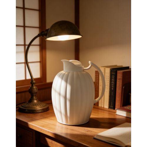 Pumpkin Shaped Thermal Coffee Carafe Large Capacity Insulated Pitcher With Curved Handle Perfect for Tea Coffee and Daily Use