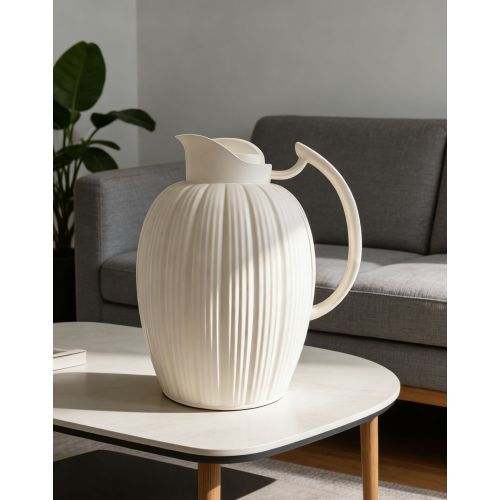 Pumpkin Shaped Thermal Coffee Carafe Large Capacity Insulated Pitcher With Curved Handle Perfect for Tea Coffee and Daily Use