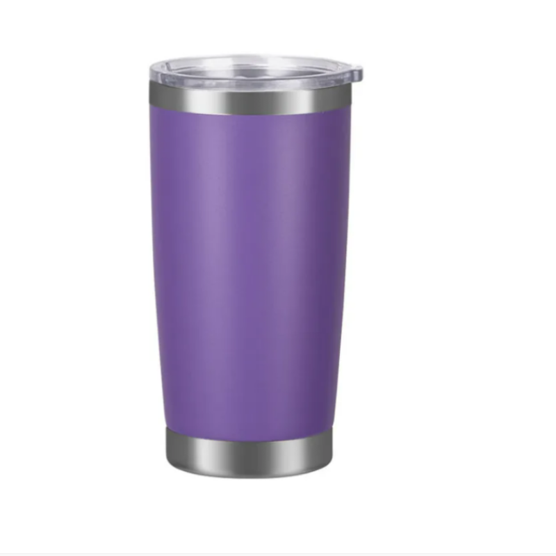 20oz Stainless Steel Double Wall Insulated Sublimation Blank Tumbler Mugs with Slide Lid and Straw
