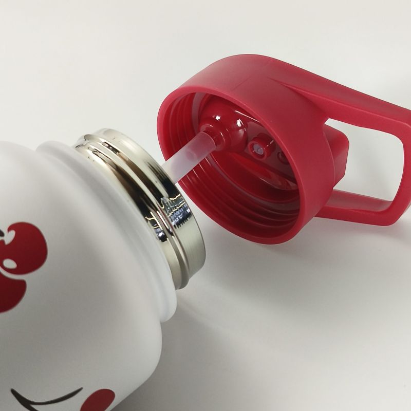 Shuangli Cartoon Cute Cherry Bow Stainless Steel Vacuum Thermos Cup-Camping Use Double Wall Leak-Proof 12-24 Hours Thermal