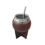 Maßgefertigtes Großhandels-Set klassischer argentinischer Yerba-Mate-Becher, doppelwandig, vakuumisoliert, Edelstahl, leicht, Camping-Set Bombillas