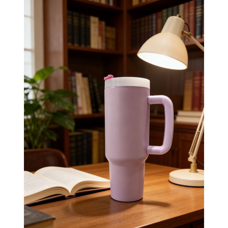 Insulated 30oz 40oz Tumbler with Handle and Straw Lid 100% Leak-Proof Cup holder Friendly Travel Mug Gifts for All