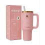 Insulated 30oz 40oz Tumbler with Handle and Straw Lid 100% Leak-Proof Cup holder Friendly Travel Mug Gifts for All
