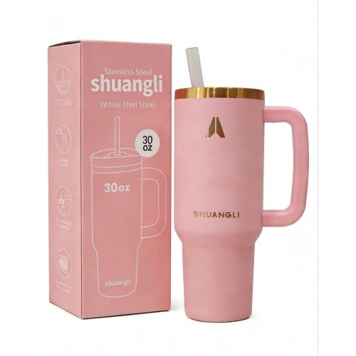 Insulated 30oz 40oz Tumbler with Handle and Straw Lid 100% Leak-Proof Cup holder Friendly Travel Mug Gifts for All Insulated 30oz 40oz Tumbler with Handle and Straw Lid 100% Leak-Proof Cup holder Friendly Travel Mug Gifts for All