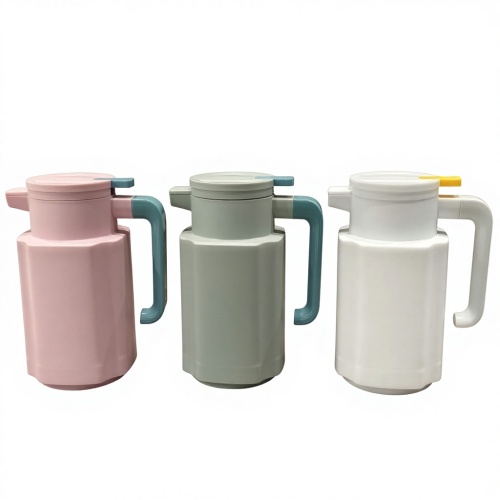 Glass Liner Double Wall Insulated Thermos Jug Colorful Block Design with Anti-slip Handle Leak-proof Thermal Carafe for Kitchen Glass Liner Double Wall Insulated Thermos Jug Colorful Block Design with Anti-slip Handle Leak-proof Thermal Carafe for Kitchen