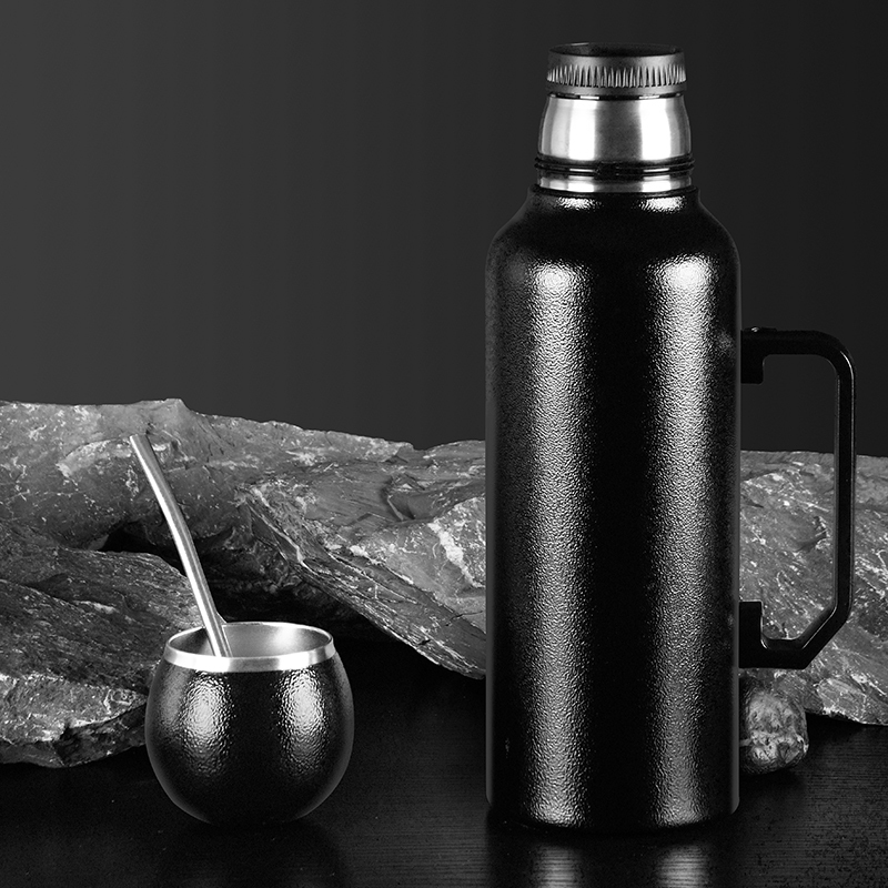 Outdoor Travel Portable Drink Mate Tea Double Wall Stainless Steel Insulated Vacuum  Flask Sport Water Bottle