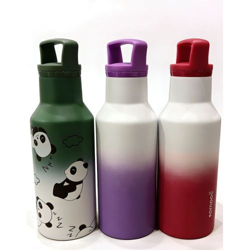 Leakproof Insulated Sports Water Bottle Stainless Steel Gym Flask with Handle for Running Hiking Camping